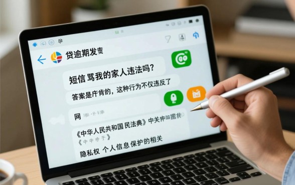 网贷逾期发短信骂我的家人违法吗