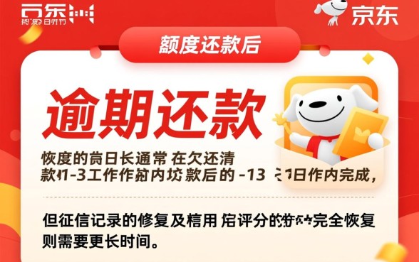 京东逾期还款后多久可以恢复正常