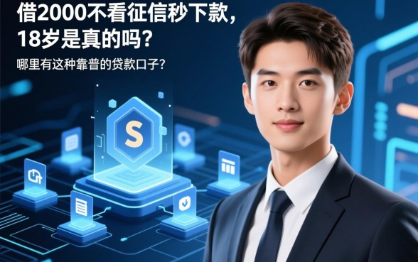 借2000不看征信秒下款18岁是真的吗
