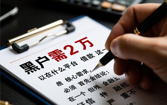 黑户需要2万可以在什么平台借款