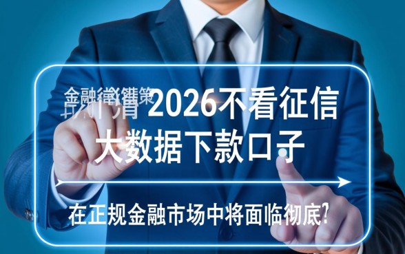 2026不看征信大数据下款口子有哪些