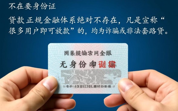 不需要身份证的贷款到底能不能贷