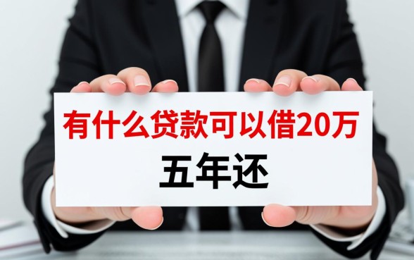 有什么贷款可以借20万 五年还