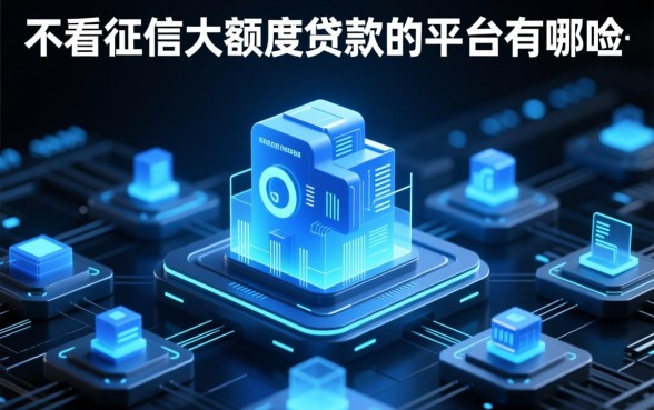 不看征信大额度贷款的平台有哪些