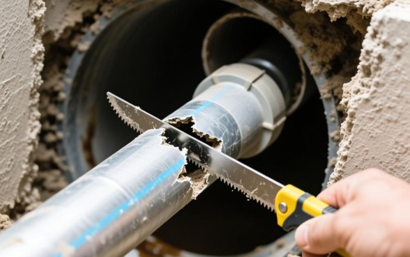 下水道的水管可以割开一个口子吗