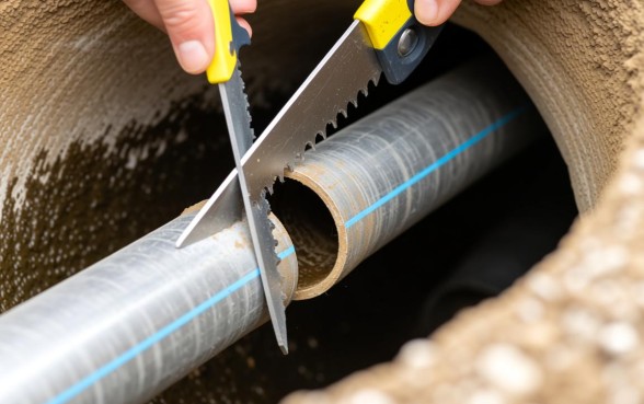 下水道的水管可以割开一个口子吗