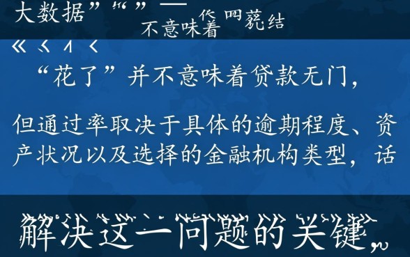 征信和大数据花了还能下款的口子
