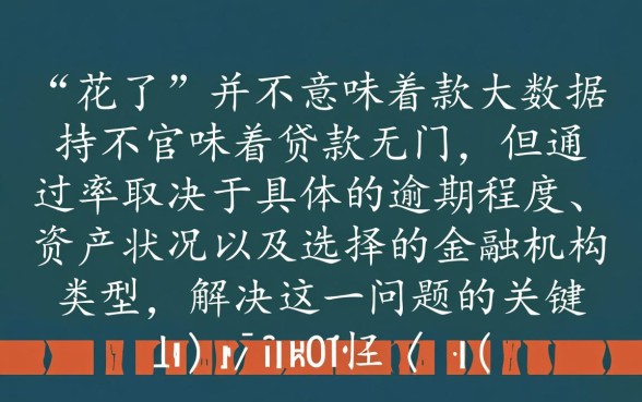 征信和大数据花了还能下款的口子