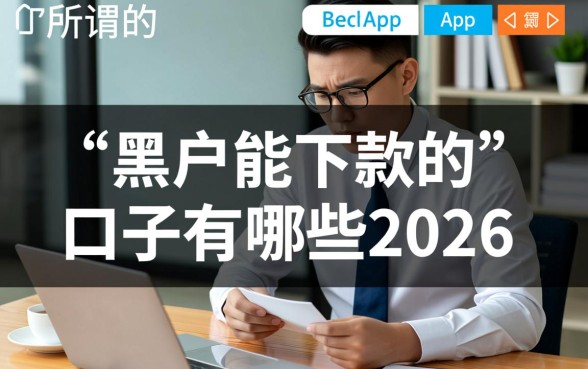 黑户能下款的口子有哪些2026