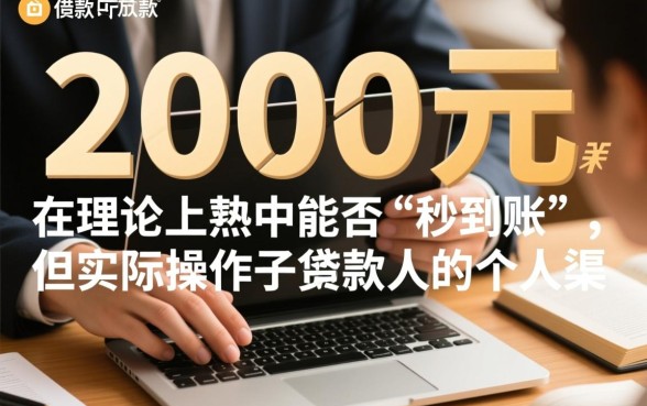 借款2000元马上放款可以吗