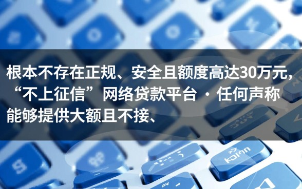 贷款30万不上征信的网络平台有哪些