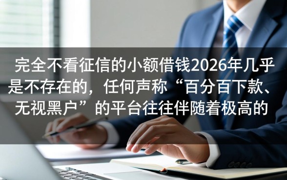 不看征信的小额借钱2026年是真的吗