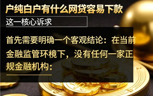 黑户纯白户有什么网贷容易下款,黑户能下款的网贷吗? 黑户纯白户有什么网贷容易下款