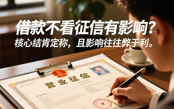 营业执照借款不看征信有影响吗,不看征信贷款有什么后果 营业执照借款不看征信有影响吗