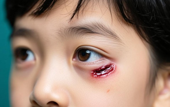 孩子下眼皮撞了一厘米深的口子怎么办,需要缝针吗 孩子下眼皮撞了一厘米深的口子怎么办