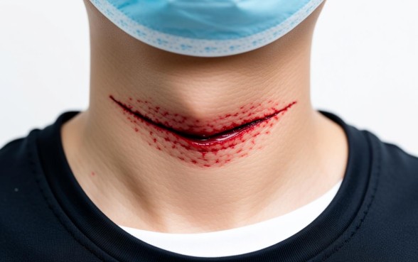 脖子下方被划出30厘米的口子,这种伤能活下来吗 脖子下方被划出30厘米的口子