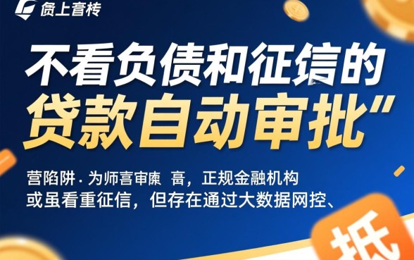 不看负债和征信的贷款自动审批