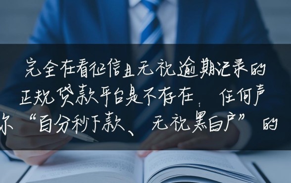 什么贷款平台不看征信不看逾期