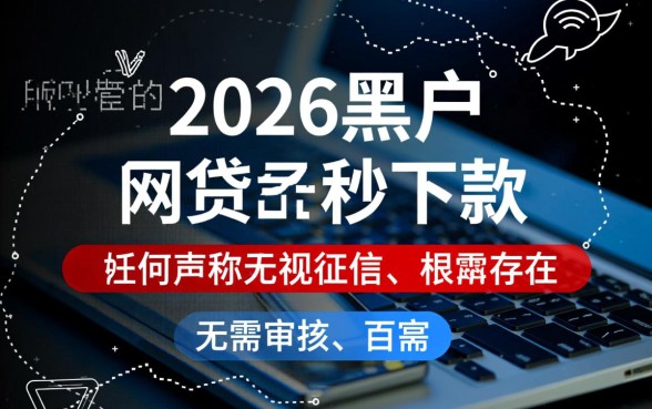 2026黑户秒下款的网贷口子有哪些