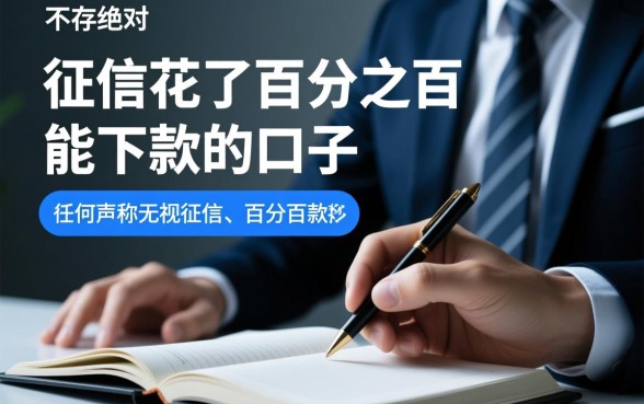 征信花了百分之百能下款的口子