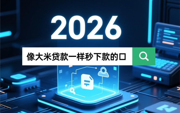 像大米贷款一样秒下款的口子吗