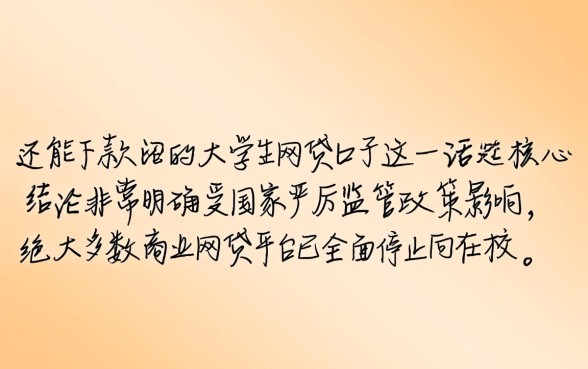 现在还能下款的大学生网贷口子