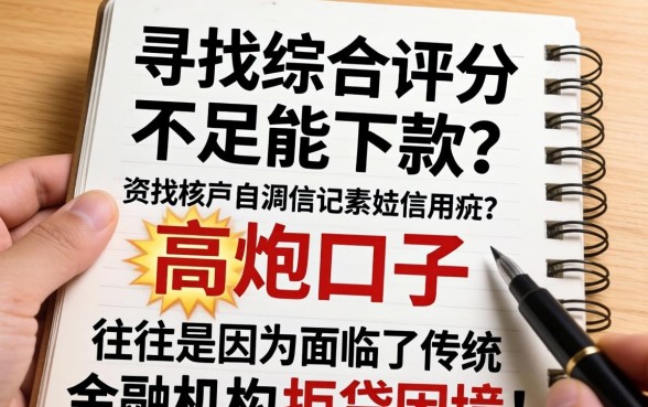 综合评分不足能下款的高炮口子