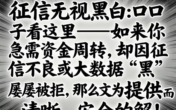 不查征信无视黑白的口子看这里