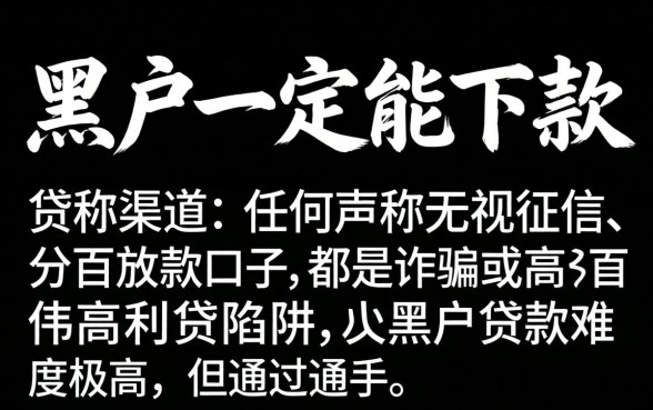 真的有黑户一定能下款的口子吗