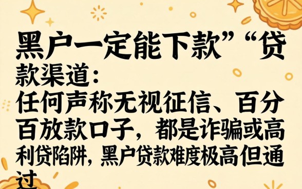 真的有黑户一定能下款的口子吗
