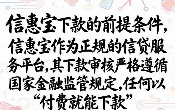 信惠宝下款要收费吗是真的吗