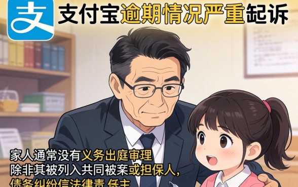 支付宝逾期被起诉家人会受牵连吗