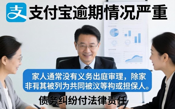 支付宝逾期被起诉家人会受牵连吗