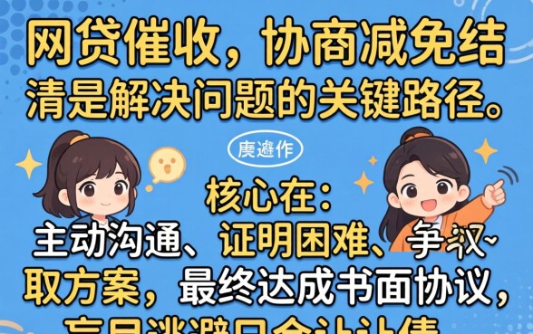 网贷催收协商减免结清怎么办