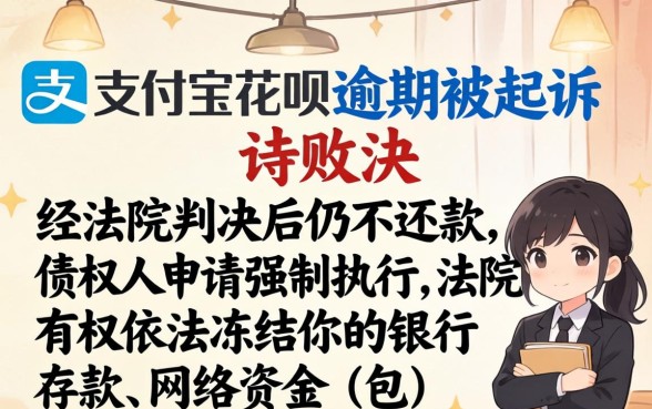 花呗逾期多久会被起诉冻结财产