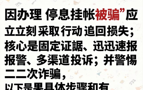 停息挂账被骗了怎么追回来呢