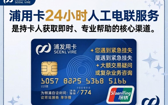 浦发信用卡24小时人工服务电话是多少