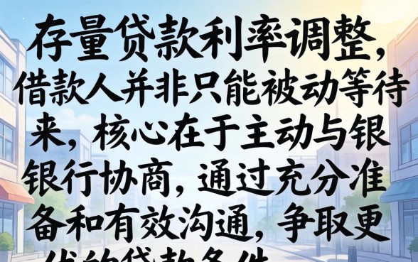 存量贷款调整自主协商流程详解
