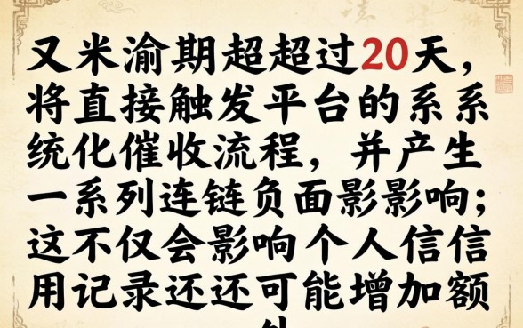 爱又米逾期20多天会怎么样