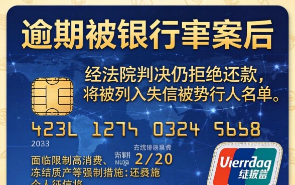 刷信用卡被起诉有什么后果