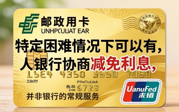 邮政信用卡利息减免政策详解