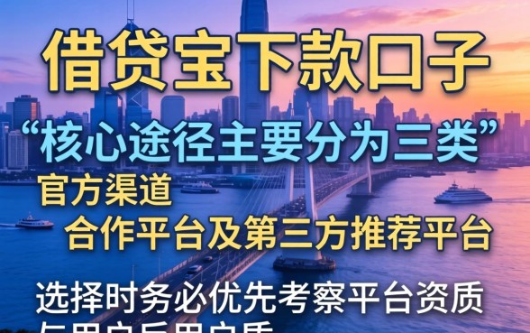 借贷宝下款口子都有哪些途径