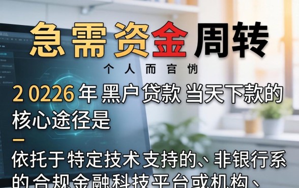 2026年黑户贷款当天下款是真的吗