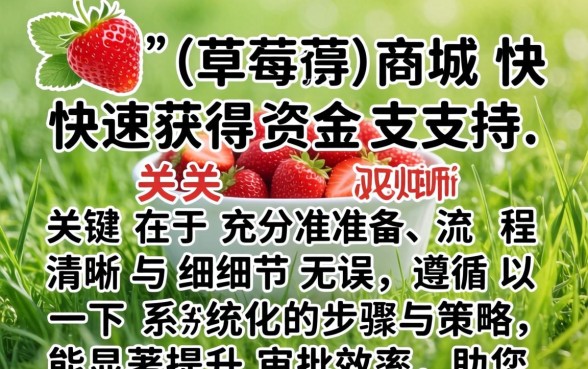 如何在草莓商城快速申请下款