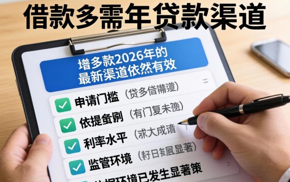 2026年贷款渠道还能用吗