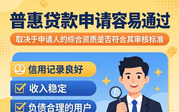 万达普惠贷款申请容易通过吗