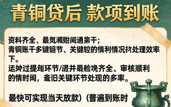 青铜贷放款时间一般需要多久