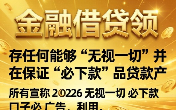 2026年无视征信必下款贷款平台有哪些