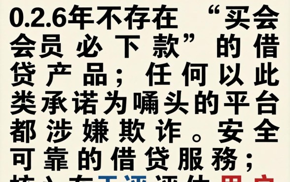 2026必下款会员贷款口子推荐