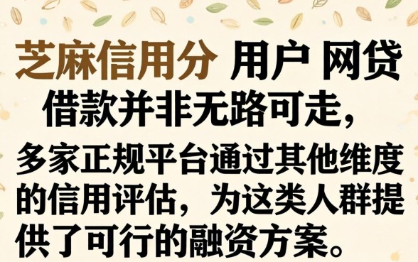 没有芝麻信用如何申请网贷借款